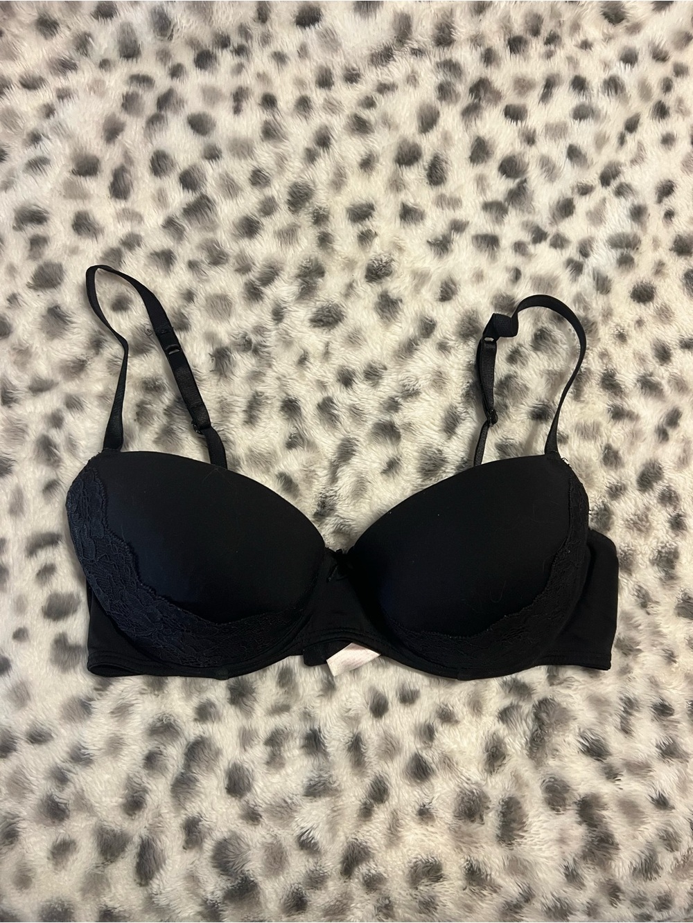 Candie's Black Lace-Trim T-Shirt Bra